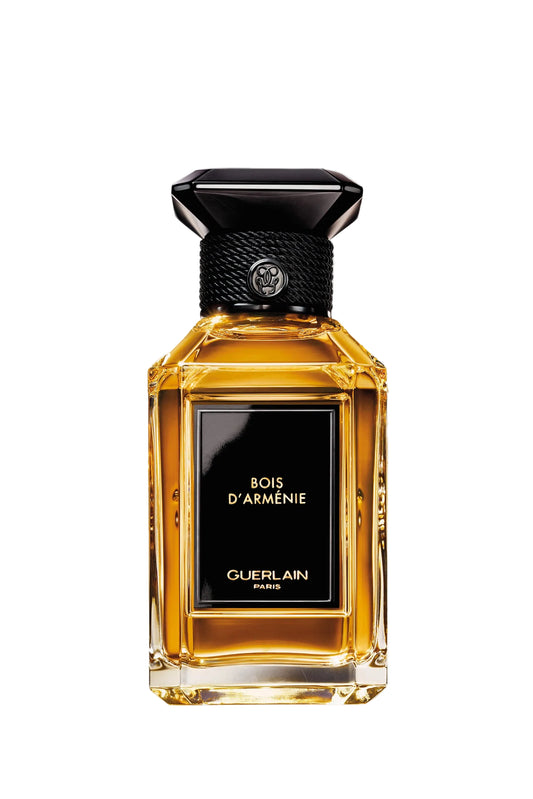 Guerlain Bois d'Armenie perfume bottle on a white background