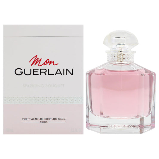 Guerlain perfume bottle and packaging on a white background