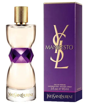 YSL Manifesto perfume bottle and packaging on a white background
