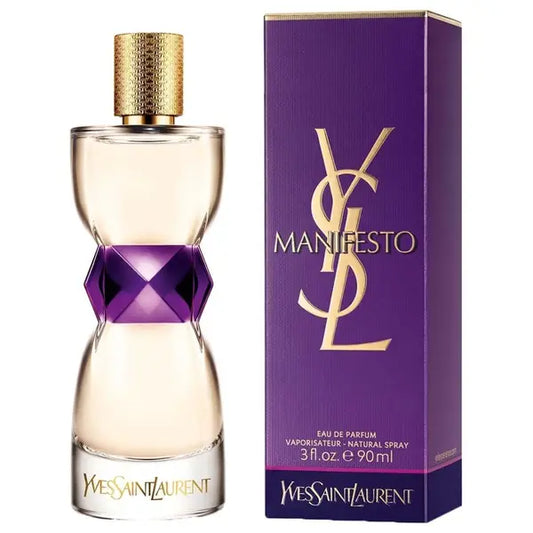 YSL Manifesto perfume bottle and packaging on a white background