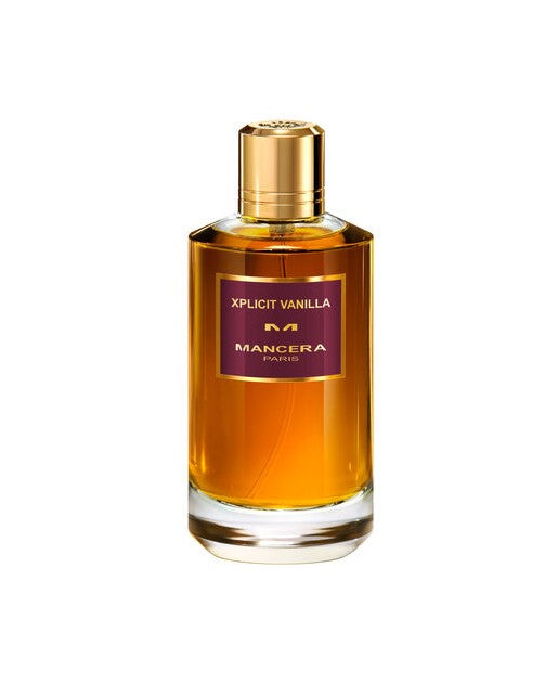 Mancera Xplícit Vanilla perfume bottle on a white background