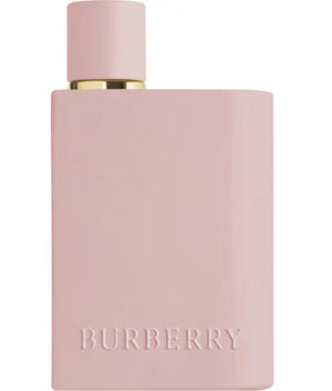 Pink Burberry perfume bottle on a white background