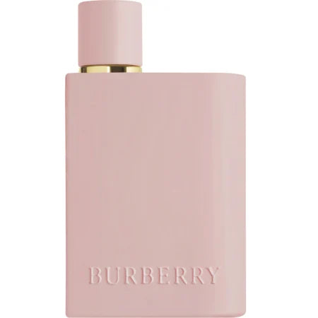 Pink Burberry perfume bottle on a white background