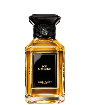 Guerlain Bois d'Armenie perfume bottle on a white background