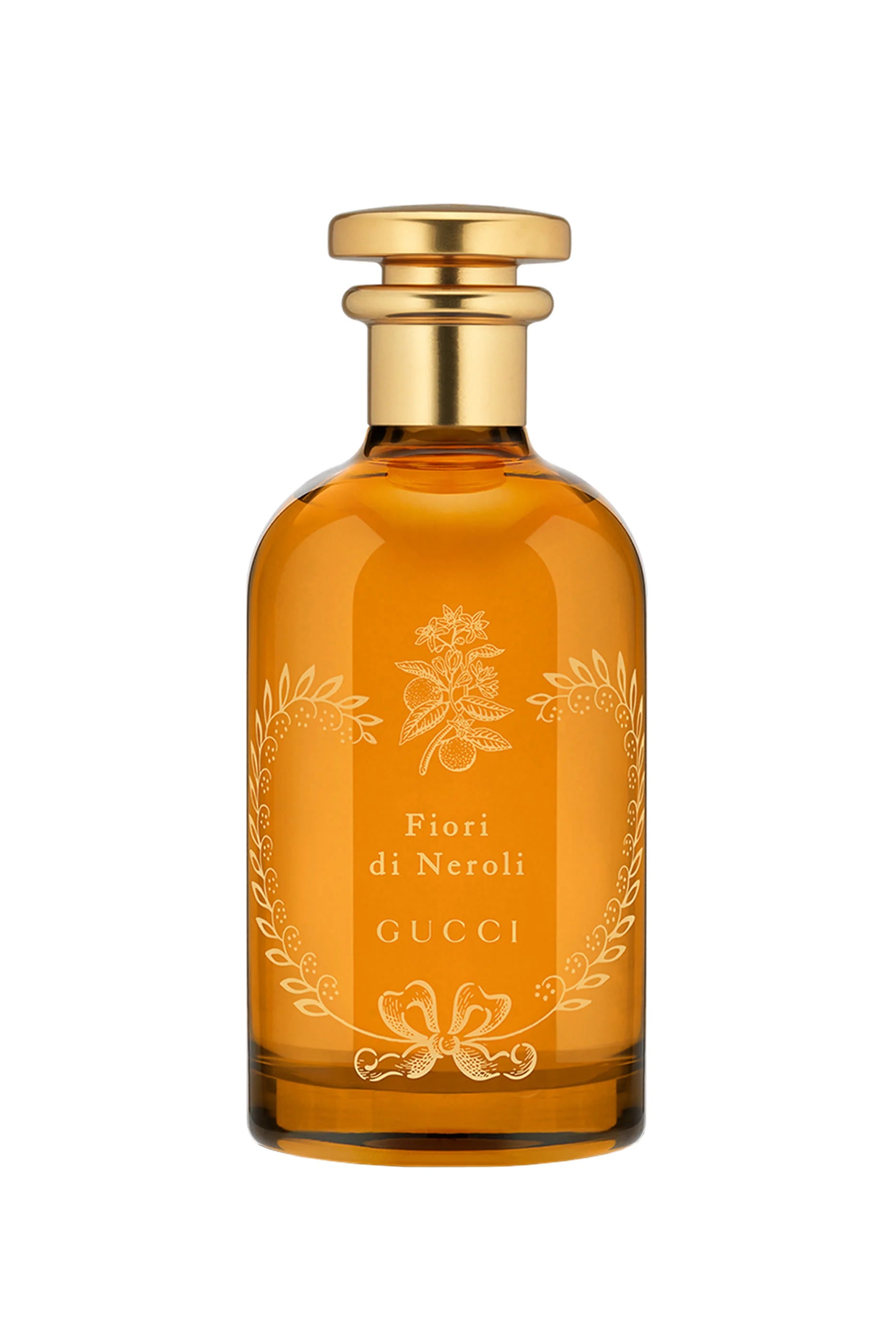 Gucci Fiori di Neroli perfume bottle on a white background