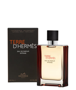 Hermes Terre d'Hermes Eau de Parfum bottle and packaging on a white background