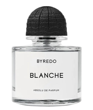 Byredo Blanche perfume bottle on a white background