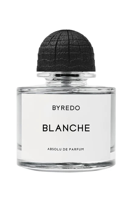Byredo Blanche perfume bottle on a white background