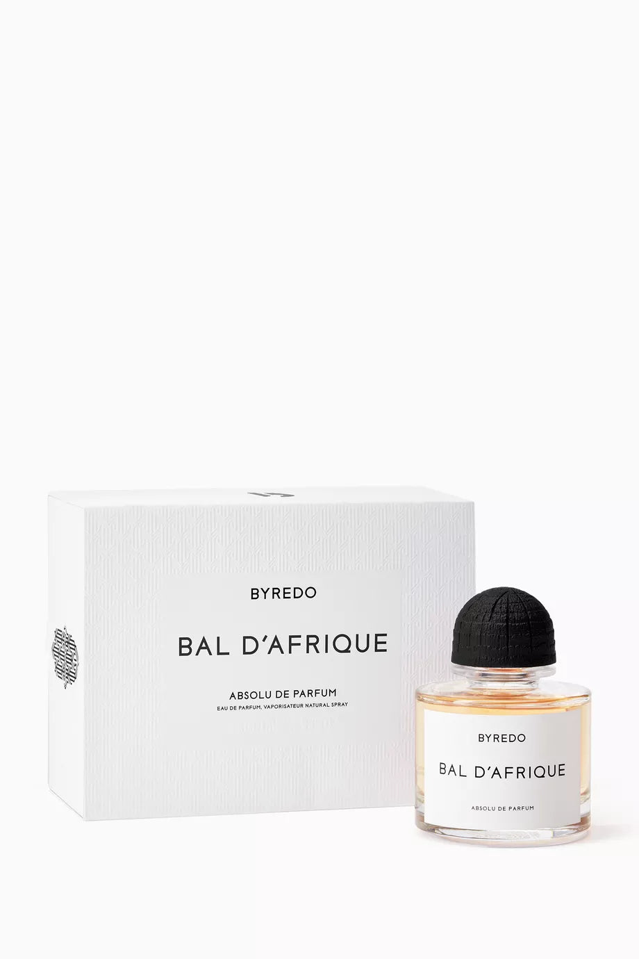 Byredo Bal d'Afrique perfume bottle and packaging on a white background