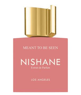Nishane perfume bottle with gold cap on a white background