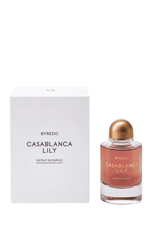 Byredo Casablanca Lily perfume bottle and packaging on a white background