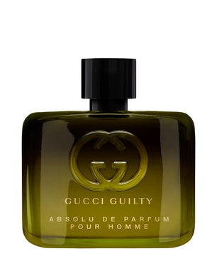 Gucci Guilty perfume bottle on a white background