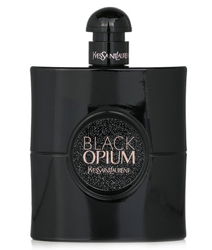 Black Opium perfume bottle by Yves Saint Laurent on a white background