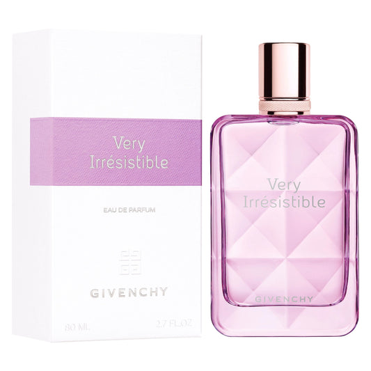 Givenchy 'Very Irresistible' perfume bottle and packaging on a white background