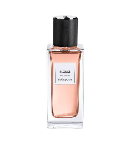 Perfume bottle labeled 'Blouse' by Yves Saint Laurent on a white background