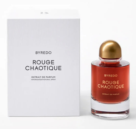 Byredo Rouge Chaotique perfume bottle and packaging on a white background