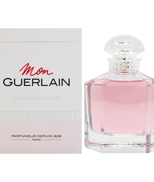 Guerlain perfume bottle and packaging on a white background