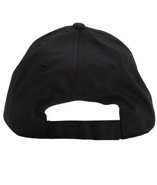 Black baseball cap on a white background
