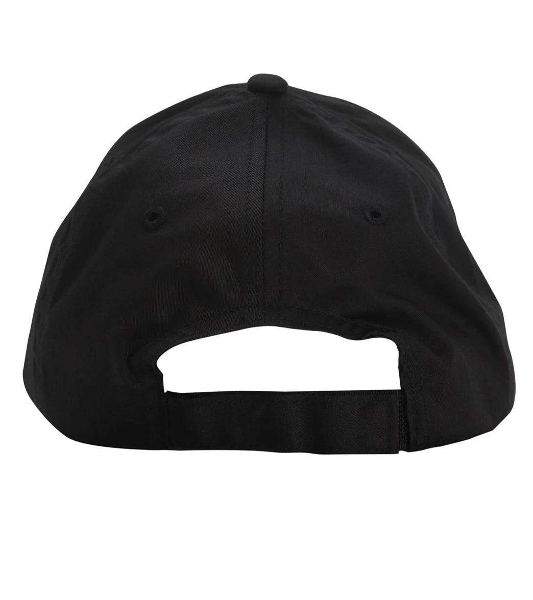 Black baseball cap on a white background