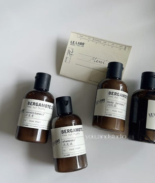 Set of Le Labo skincare products on a white background