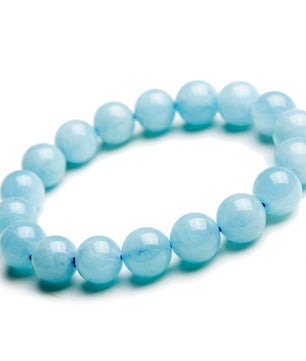 Aquamarine Beads Gemstone Bracelet