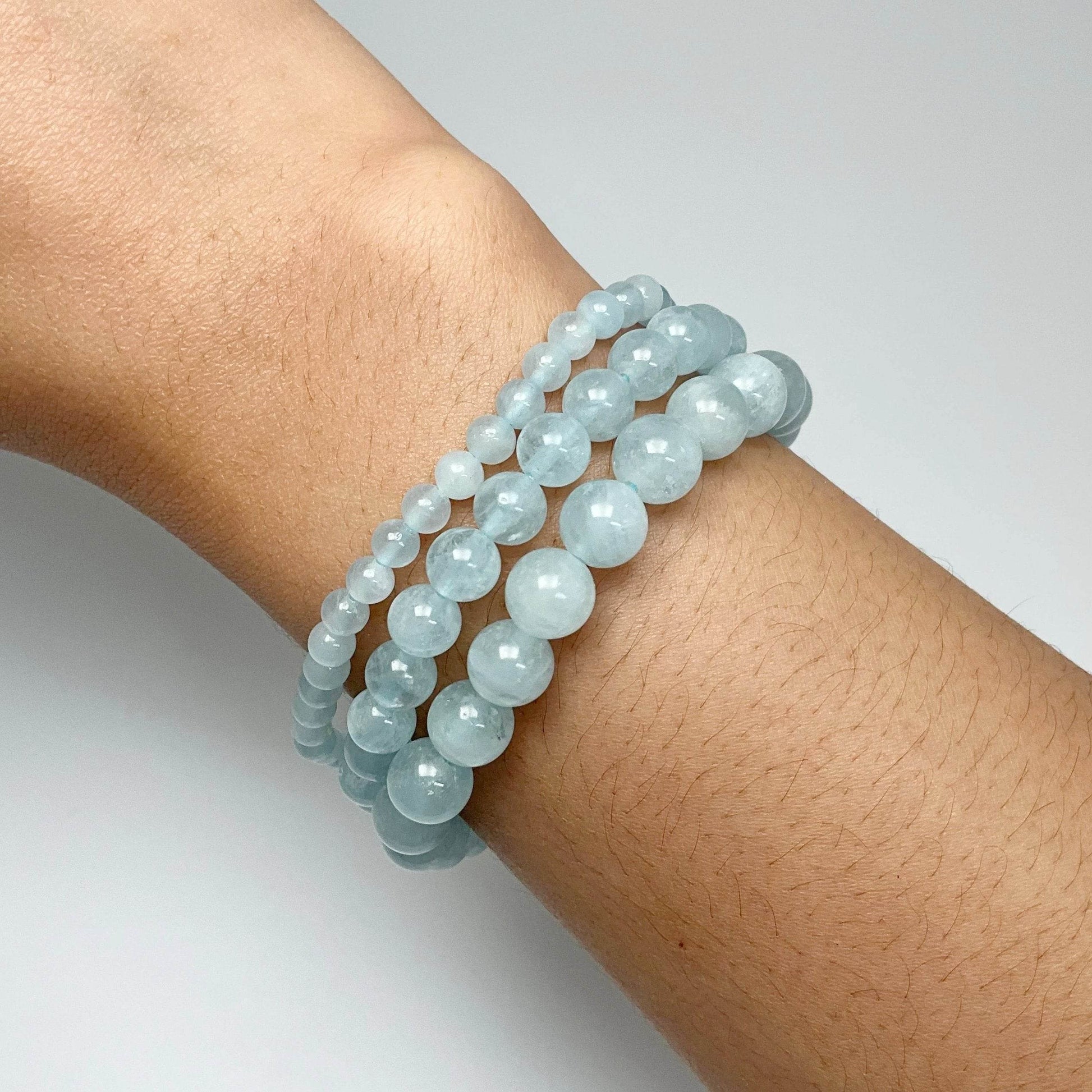 Aquamarine Beads Gemstone Bracelet