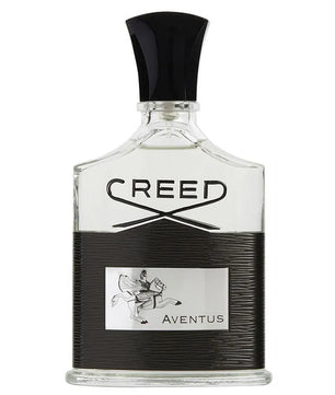 Creed Aventus perfume bottle on a white background