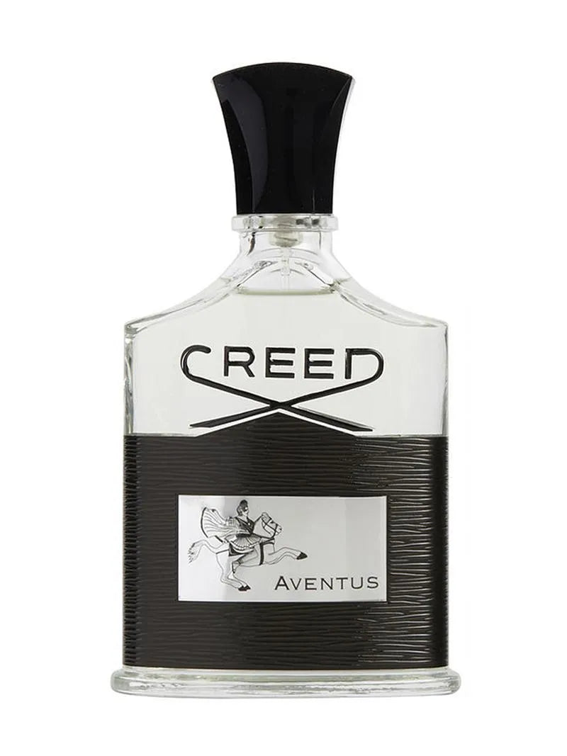 Creed Aventus perfume bottle on a white background
