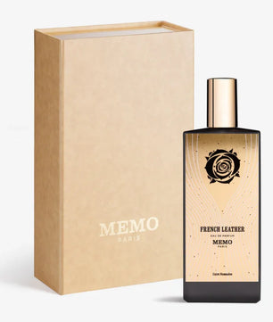 Memo Paris French Leather perfume bottle and packaging on a white background
