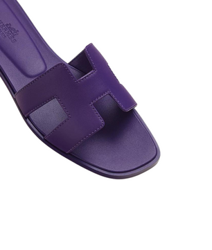 Hermes Oran Sandals Violet Majorette