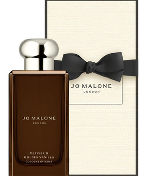 Jo Malone cologne bottle with packaging on a white background