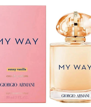Giorgio Armani 'My Way' perfume bottle and packaging on a white background