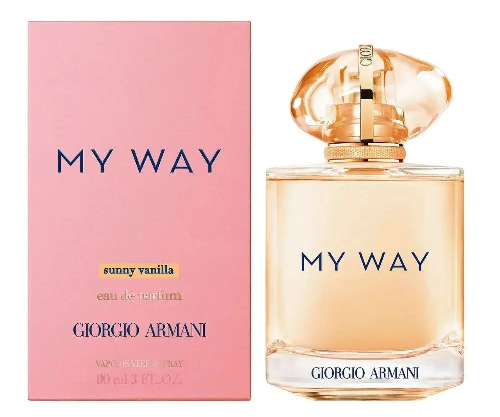 Giorgio Armani 'My Way' perfume bottle and packaging on a white background