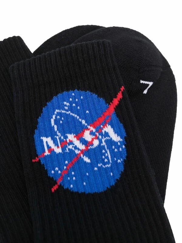 NASA Space Socks Cotton Black