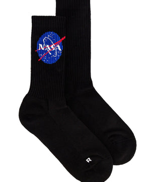 NASA Space Socks Cotton Black