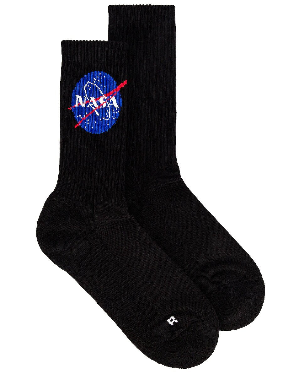 NASA Space Socks Cotton Black