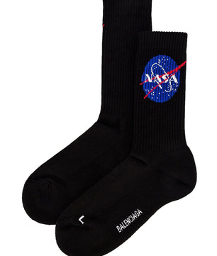NASA Space Socks Cotton Black