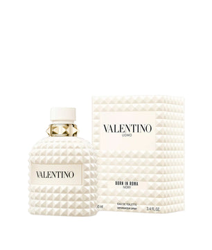 Valentino perfume bottle and packaging on a white background