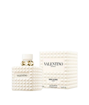 Valentino perfume bottle and packaging on a white background