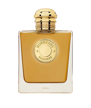 Burberry Goldness perfume bottle on a white background