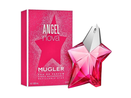 Mugler Angel Nova perfume bottle and packaging on a white background