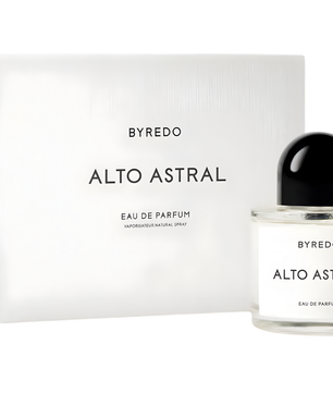 Byredo Alto Astral eau de parfum bottle and packaging on a white background