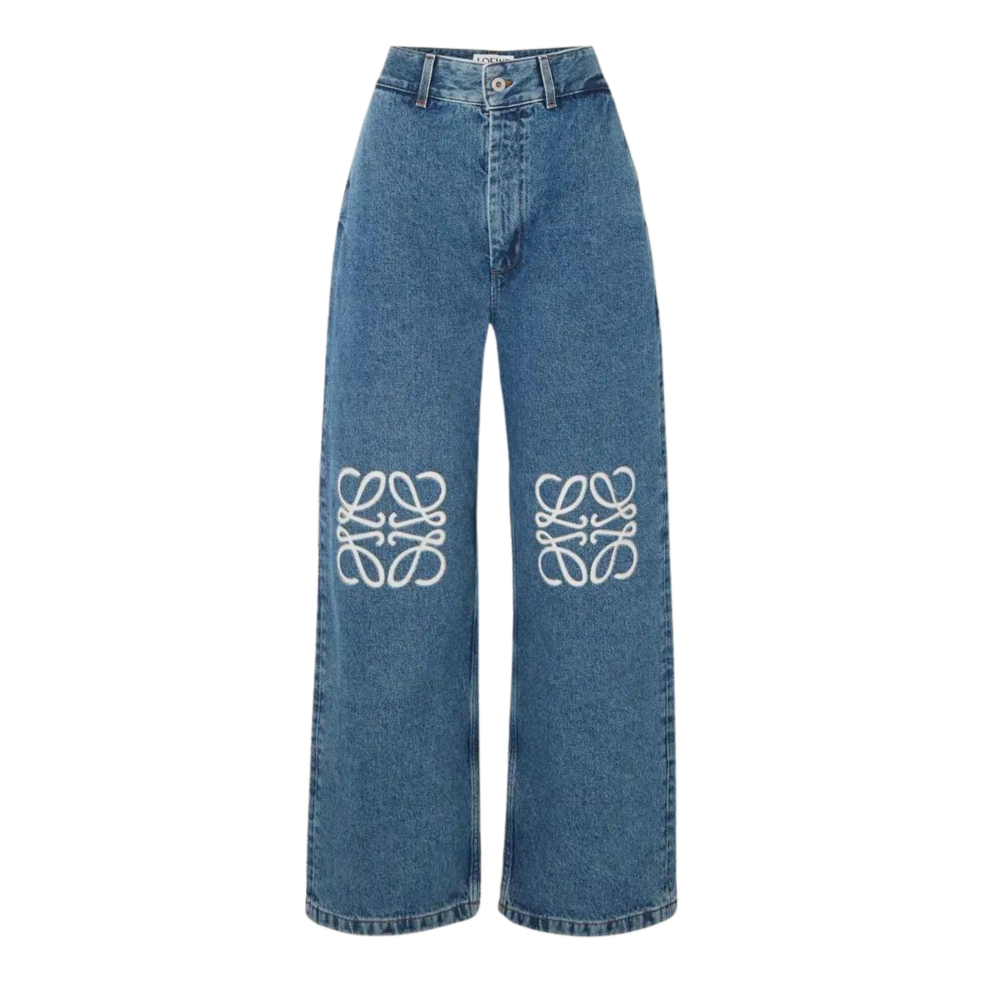 LOEWE Anagram Baggy High-Rise Wide Leg Jeans