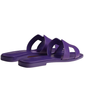 Hermes Oran Sandals Violet Majorette