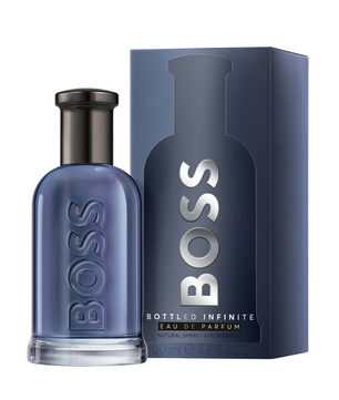 BOSS Bottled Infinite Eau de Parfum bottle and packaging on a white background