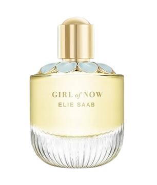 Elle Saab 'Girl of Now' perfume bottle on a white background