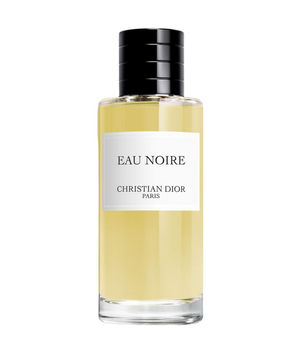 Perfume bottle labeled 'Eau Noire' by Christian Dior on a white background