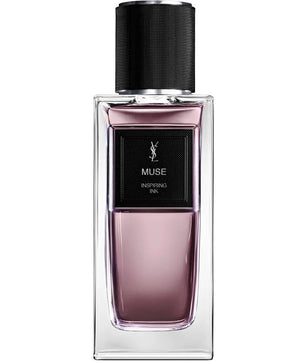 YSL Muse perfume bottle on a white background