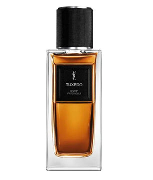 Yves Saint Laurent Tuxedo perfume bottle on a white background