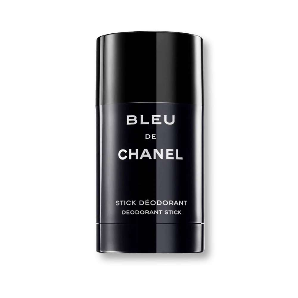 Bleu de Chanel deodorant stick on a dark background